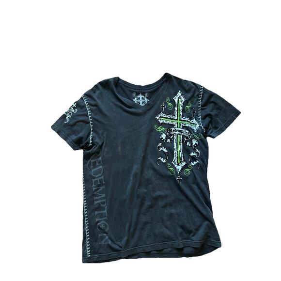Raw State Men’s Graphic Tee Crosses Redemption Size L - Picture 1 of 7